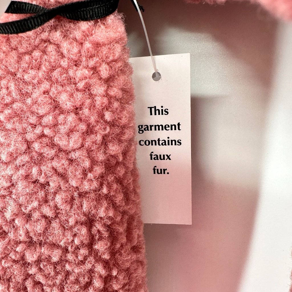 Pippa & Julie Girl's Pink Shearling A-Line Dress Sz 2t Nwt Black Zipper Accents — image 4 of 7
